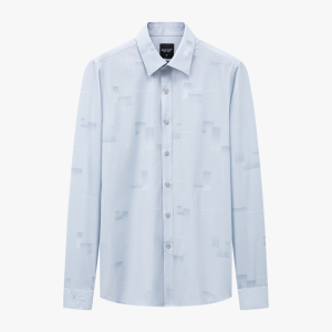 Áo Sơ Mi Dài Tay Ghi Phối Hoạ Tiết Cao Cấp, Chống Nhăn, Kháng Khuẩn 8SMDH454GHS